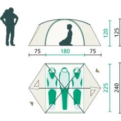 Jack Wolfskin Eclipse III - 3-Personen-Zelt -Kuppel Zelte Geschaft jack wolfskin eclipse iii 3 personen zelt jw 3008071 4181 os 4