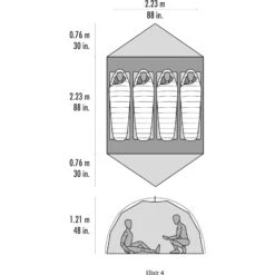 MSR Elixir 4 - Vier-Personen-Zelt -Kuppel Zelte Geschaft msr elixir 4 vier personen zelt cd 10333 4