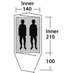 Outwell Cloud 2 - Zwei-Personen-Zelt -Kuppel Zelte Geschaft outwell cloud 2 zwei personen zelt green grey rl 150174 1