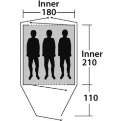 Outwell Cloud 3 - Drei-Personen-Zelt -Kuppel Zelte Geschaft outwell cloud 3 drei personen zelt green grey rl 150175 2