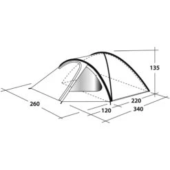 Outwell Cloud 4 - Vier-Personen-Zelt -Kuppel Zelte Geschaft outwell cloud 4 vier personen zelt green grey rl 150176 1