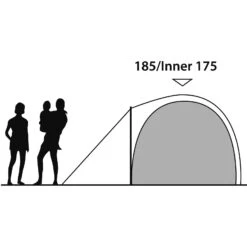 Outwell Cloud 5 - Fünf-Personen-Zelt -Kuppel Zelte Geschaft outwell cloud 5 fuenf personen zelt green grey rl 150177 2