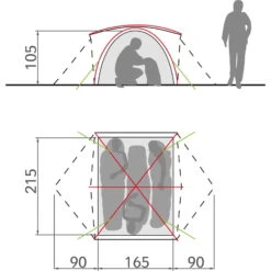 VAUDE Campo 3P - Drei-Personen-Zelt -Kuppel Zelte Geschaft vaude campo 3p drei personen zelt vau 14223 1700 6