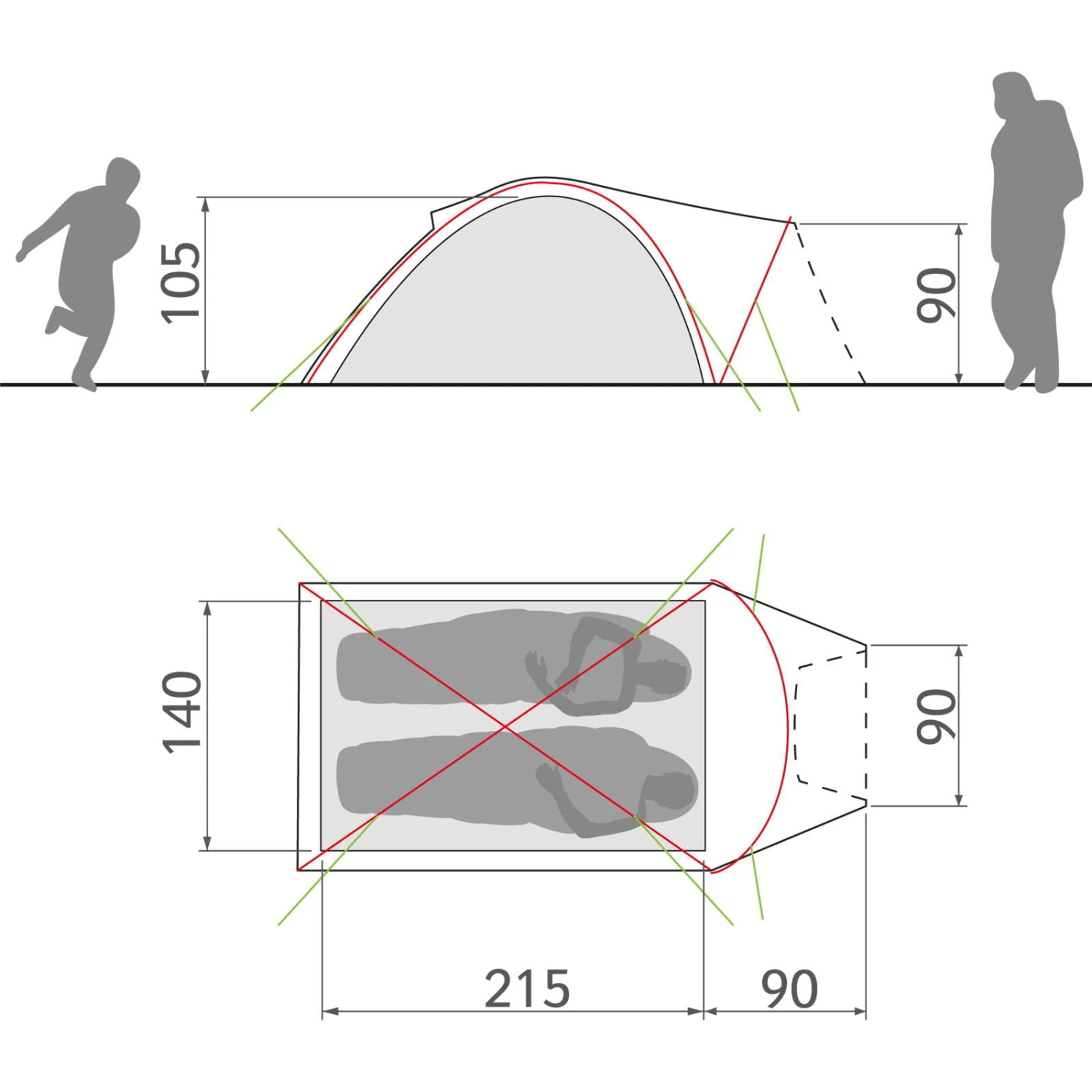 VAUDE Campo Compact XT 2P - Zwei-Personen-Zelt 4 VAUDE Campo Compact XT 2P - Zwei-Personen-Zelt – Bild 4