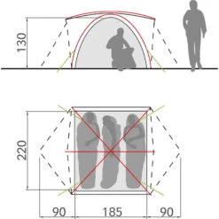 VAUDE Campo Grande 3-4P - Zelt -Kuppel Zelte Geschaft vaude campo grande 3 4p zelt vau 14225 1700 5