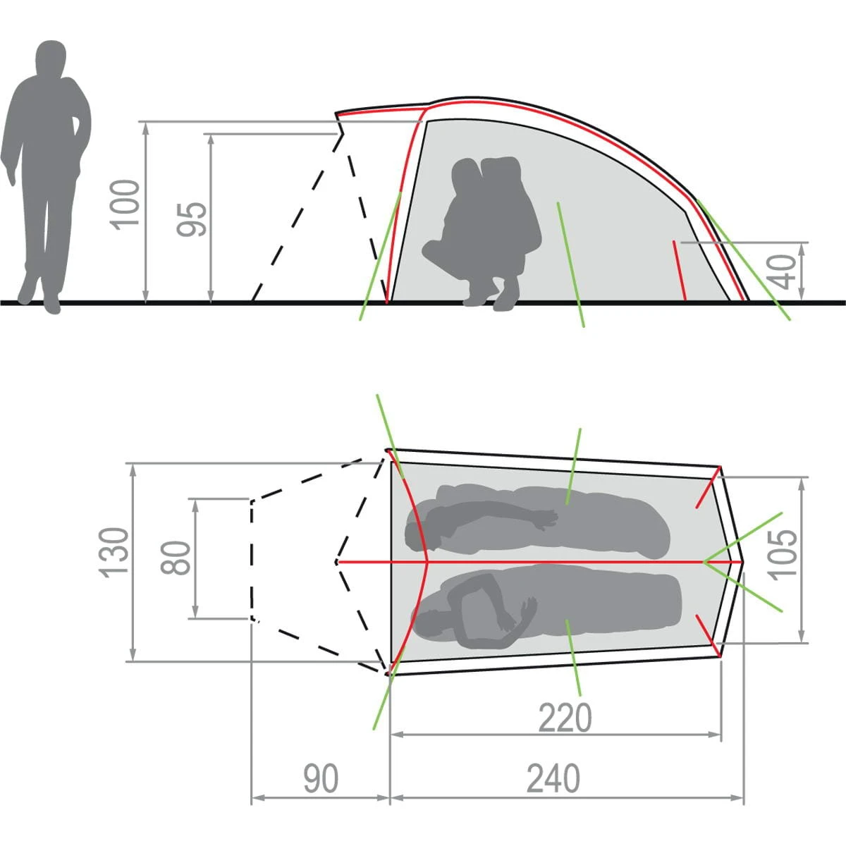VAUDE Hogan UL 2P - Zelt 2 VAUDE Hogan UL 2P - Zelt – Bild 2