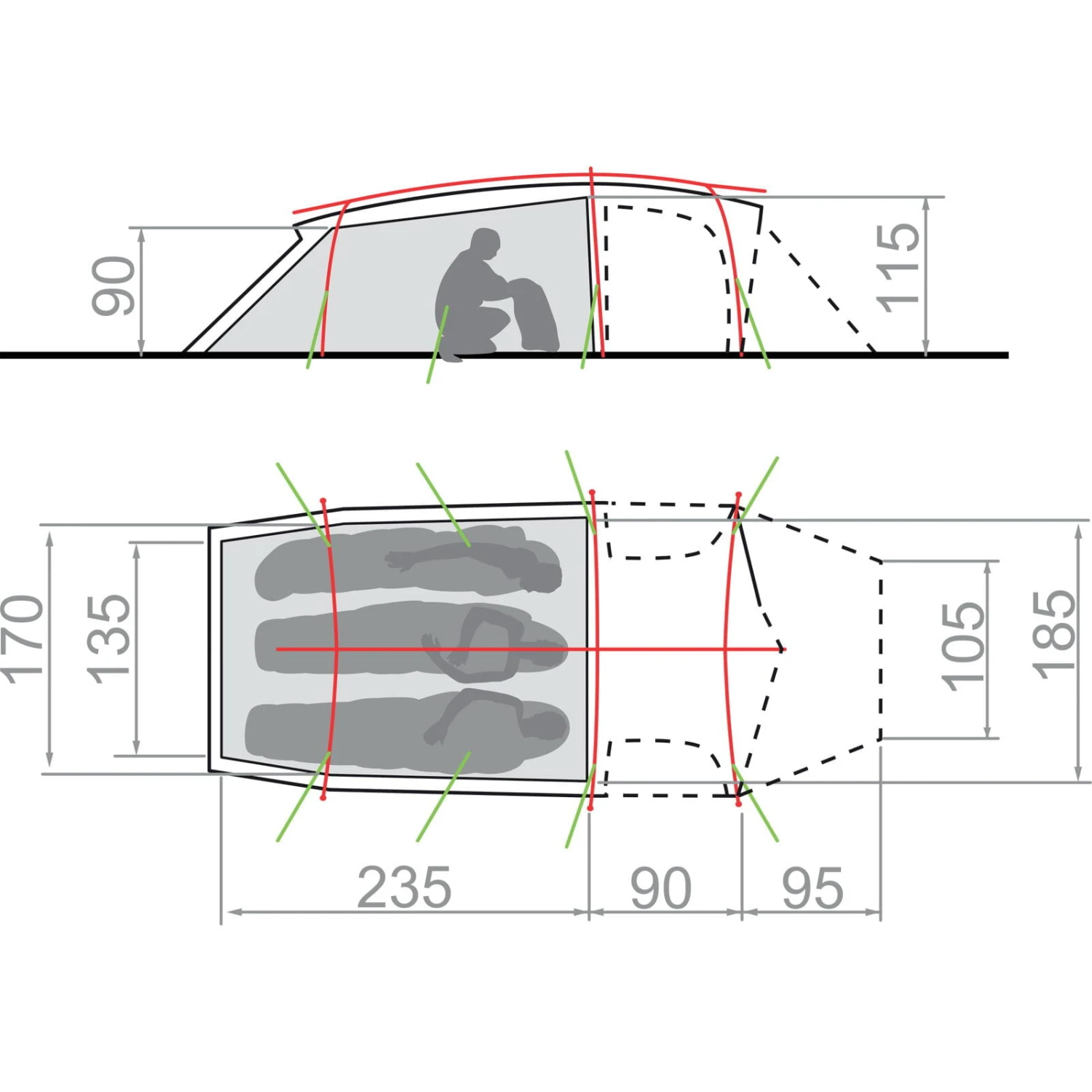 VAUDE Mark XT 3P - Expeditionszelt 3 VAUDE Mark XT 3P - Expeditionszelt – Bild 3