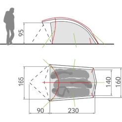 VAUDE Taurus 3P - Drei-Personen-Zelt -Kuppel Zelte Geschaft vaude taurus 3p drei personen zelt 11499 4590 7