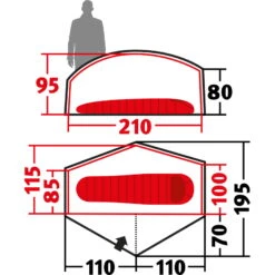 Wechsel Bella Zero-G Line - 1,5-Personen-Zelt -Kuppel Zelte Geschaft wechsel bella zero g line 1 5 personen zelt green wec 231055 2